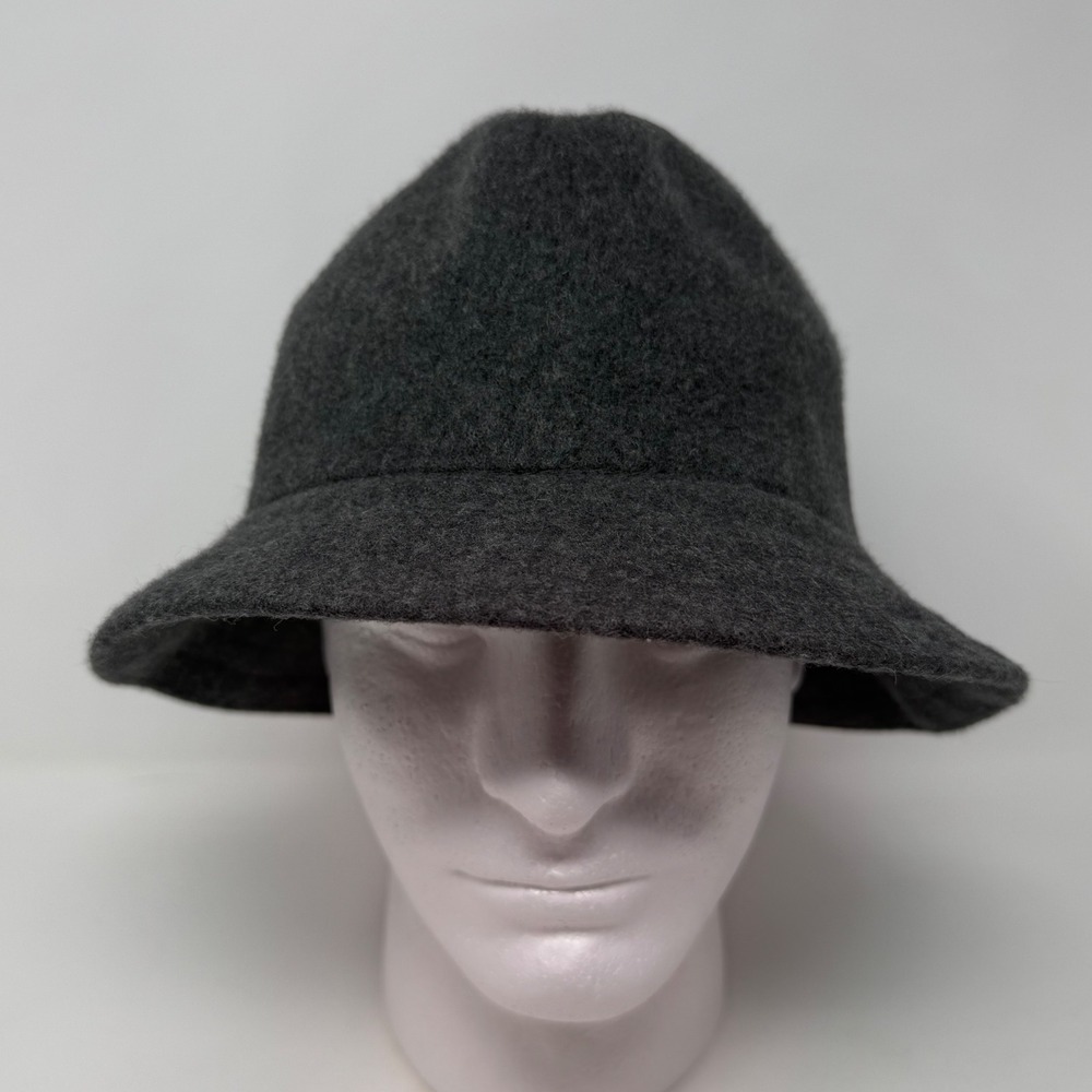 Kangol Wool Arnold Charcoal Grey Trilby Bucket Hat Mens XL Wool Blend